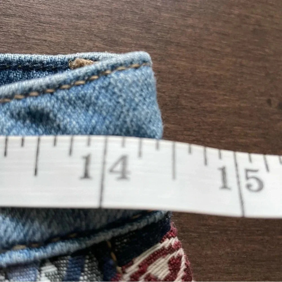 Garage Denim Festival Shorts with Aztec Print Womens 7 - Picture 10 of 11